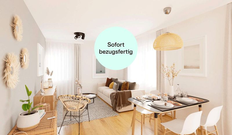 Bezugsfertige Ferienwohnung mit Balkon, zwei Bädern und Außenstellplatz